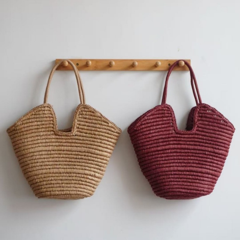 French Style Solid Color Straw - đánh giá và giá Crochet Bag Raffia
