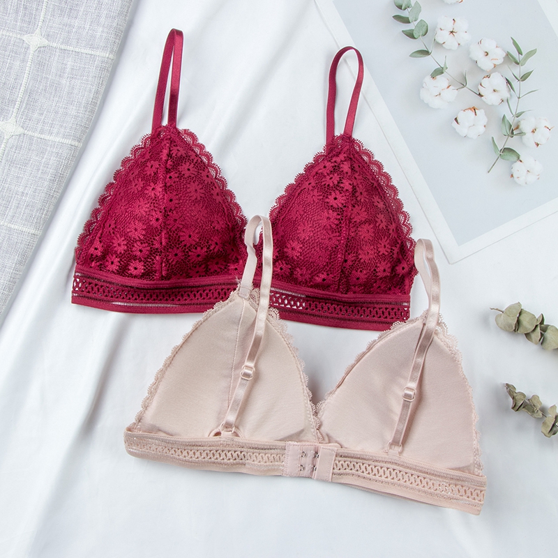 Sexy Floral Lace Bra Top For W - đánh giá và giá Bralette Triangle Set