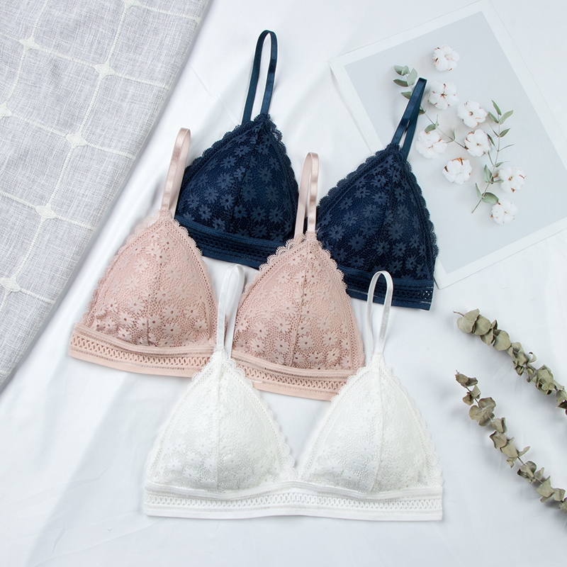 Sexy Floral Lace Bra Top For W - đánh giá và giá Bralette Triangle Set