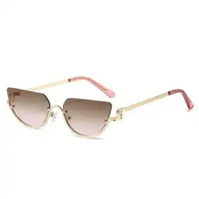 Fashionable Metal Half Frame C - đánh giá và giá Sunglasses Cat Eye